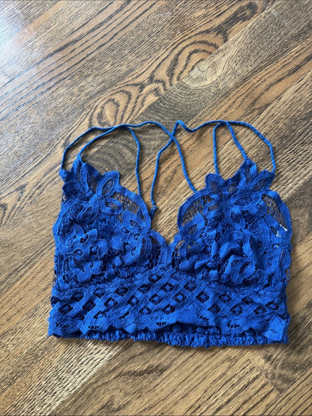 Free People Cobalt Blue Lace Bralette Crop Top